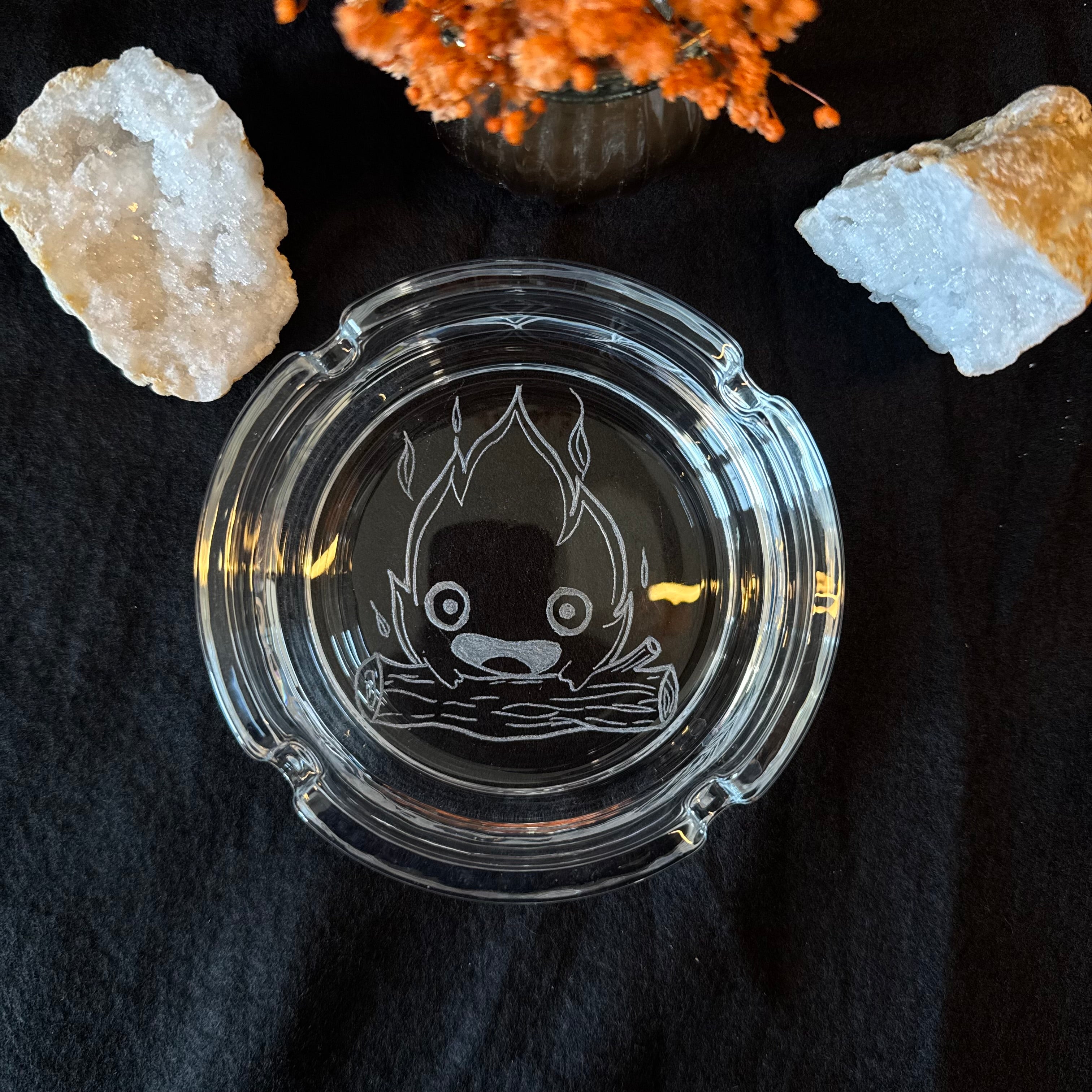 Cendrier gravé - Ghibli calcifer