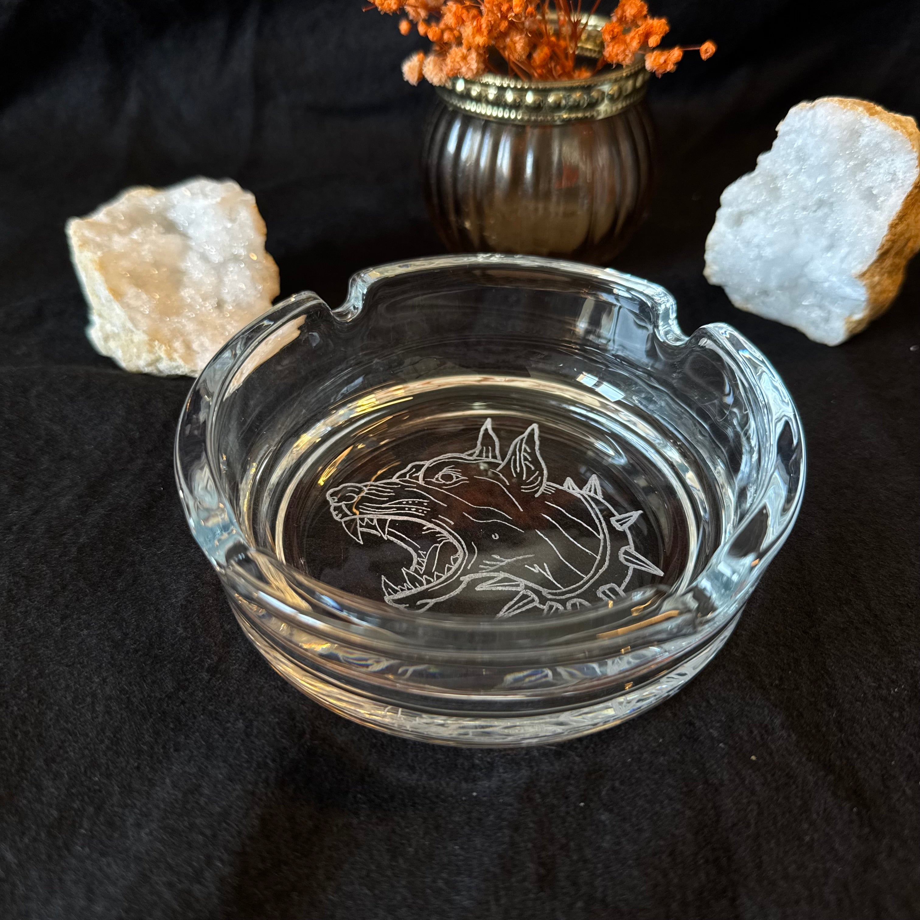 Cendrier gravé - Doberman