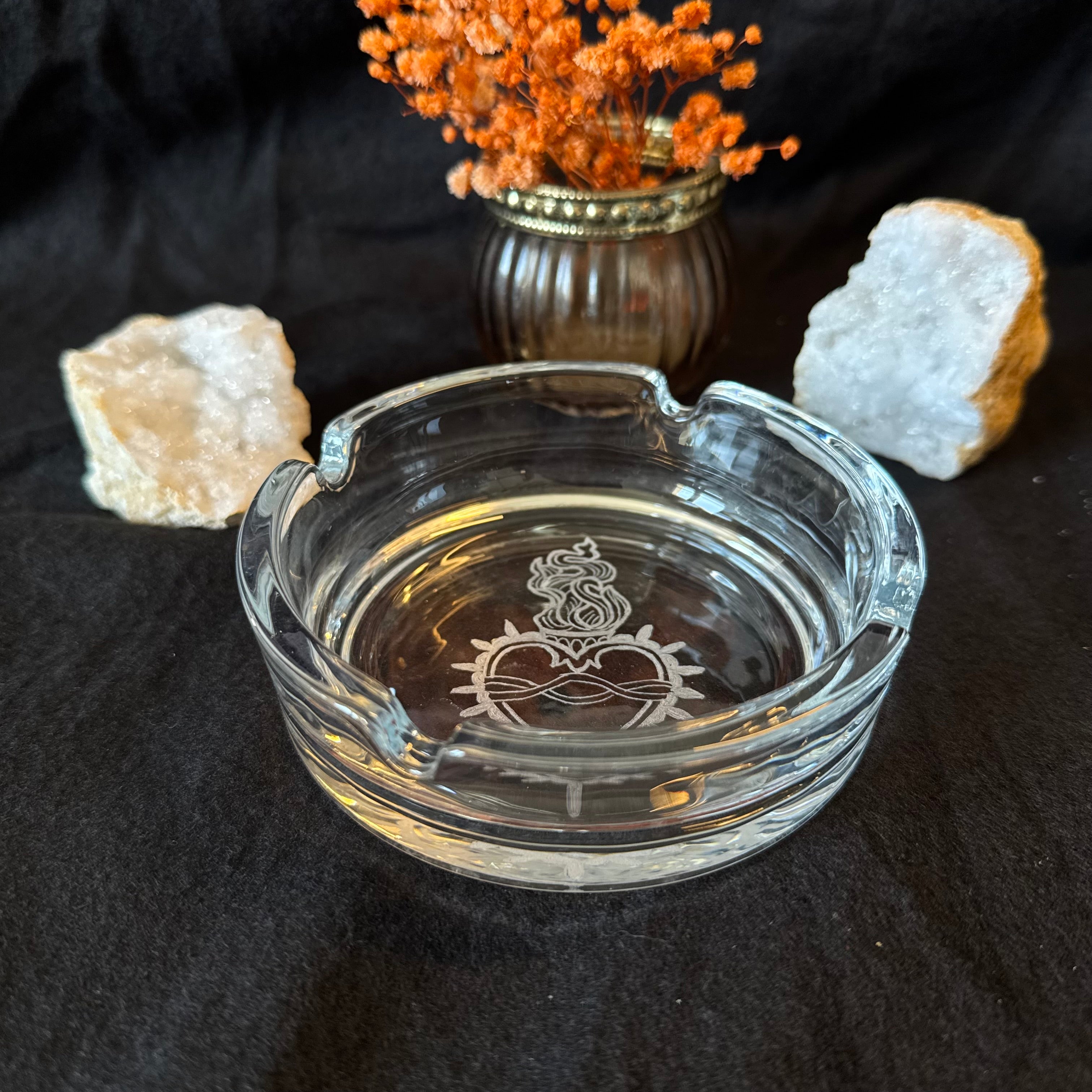 Cendrier gravé - ex-voto