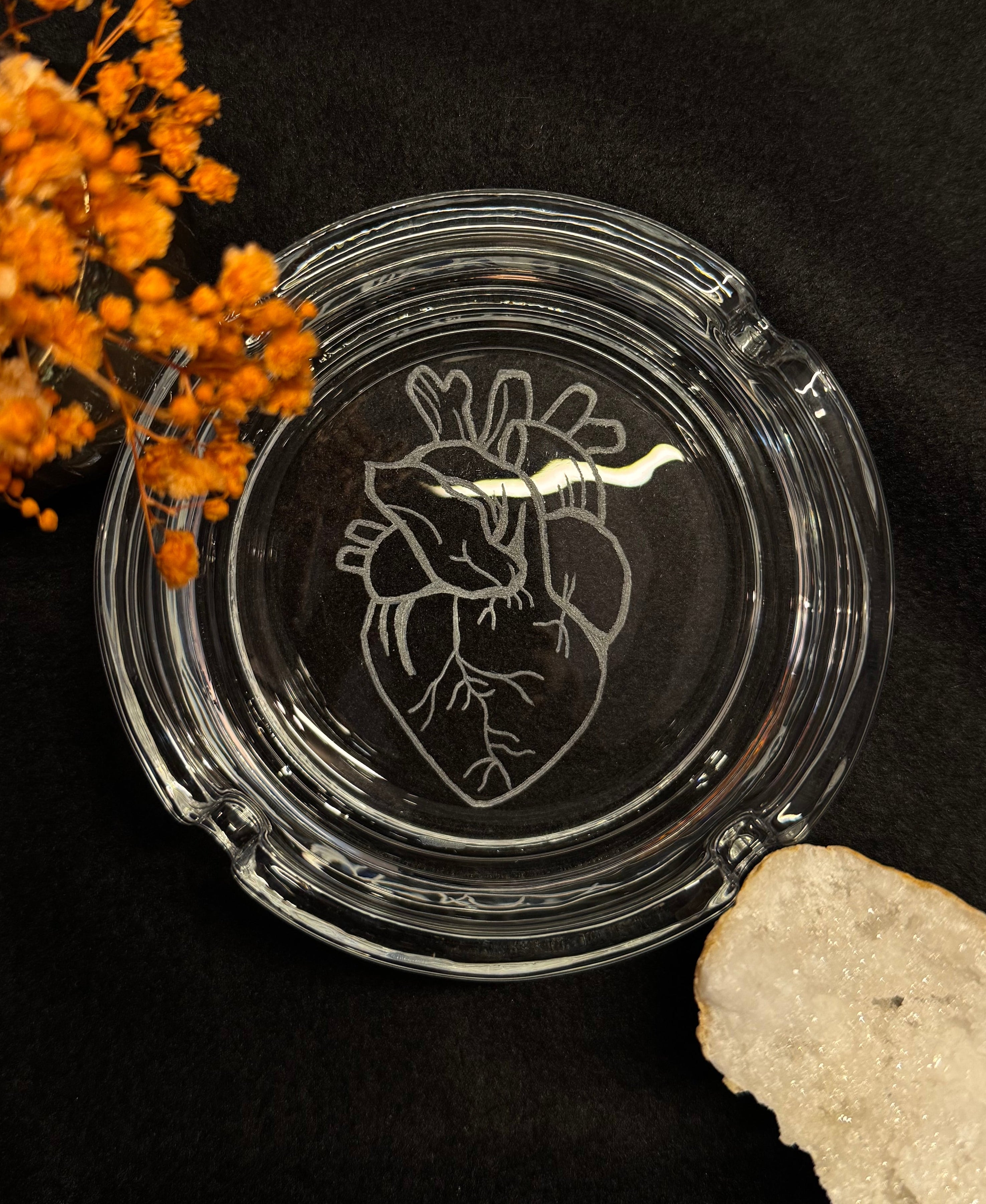 Cendrier gravé - CŒUR