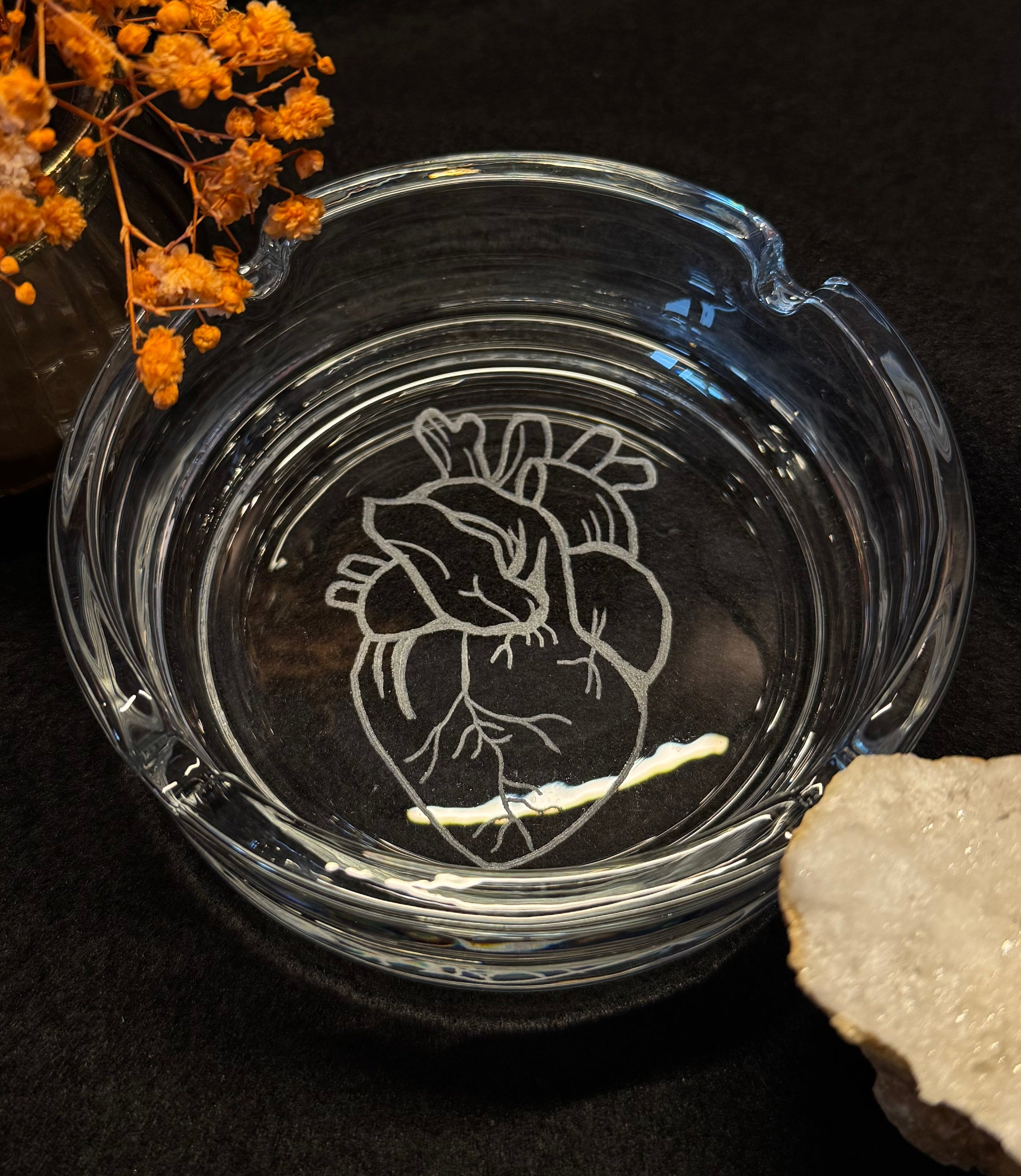 Cendrier gravé - CŒUR